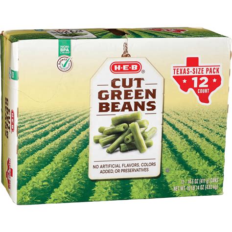 H E B Cut Green Beans Texas Size Pack Shop Green Beans And Peas At H E B