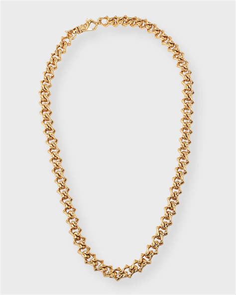 Emanuele Bicocchi 24k Gold Plated Arabesque Chain Necklace In Metallic