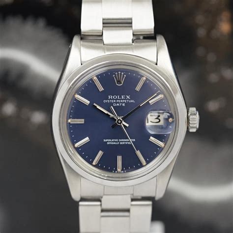 Rolex Oyster Perpetual Date Blue Dial T Swiss T Ref 1500 für 3 490