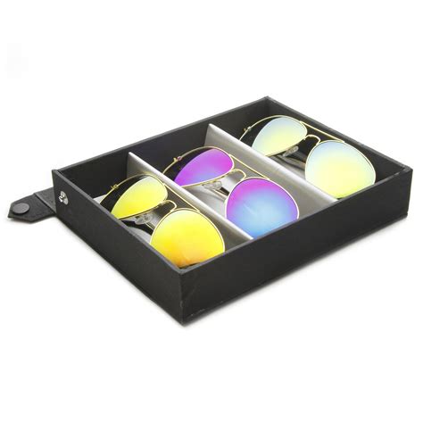 Full Metal Aviator Sunglasses Revo Lens Travel Case Zerouv