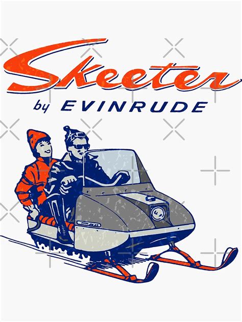 Evinrude Skeeter Snowmobile Sticker By BarnFindDave Redbubble