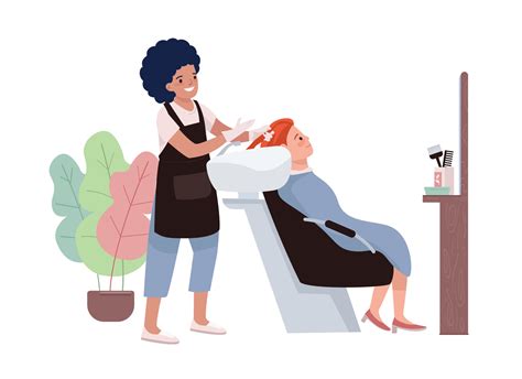 Hair Salon Procedures 2d Vector Isolated Illustration Hairdresser