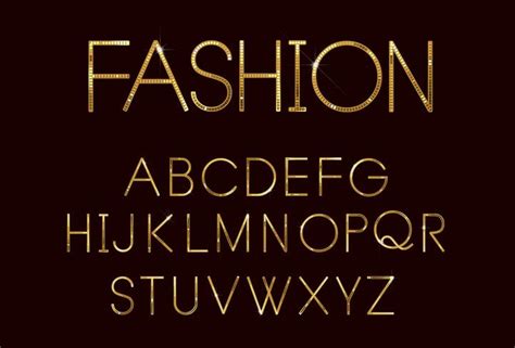 Golden Fashion Font 533235 Vector Art At Vecteezy