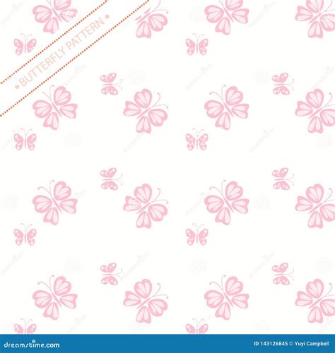 Pink Butterfly Pattern Background And Backdrop Vector Stock Vector