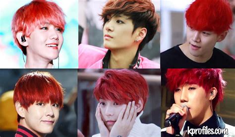 Who Rocks Red Hair Kpop Male Edition Updated Kpop Profiles