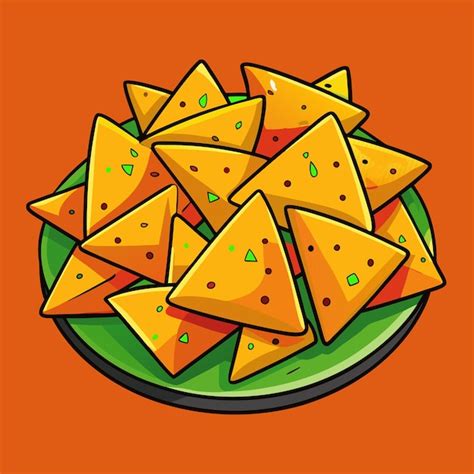 Nachos Clipart Cartoon Style Vector Illustration Premium AI Generated