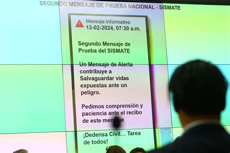 Sismate Envi Segundo Mensaje De Prueba Te Lleg La Alerta A Tu