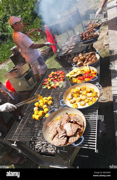 Grilled Food Display At A Barbecue Stock Photo Alamy