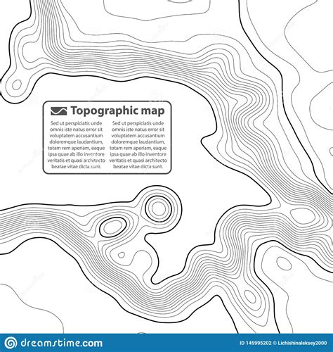 Topographic Map Background Grid Map Contour Vector Illustration