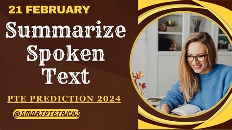 Pte Summarize Spoken Text February Tips And Template Youtube