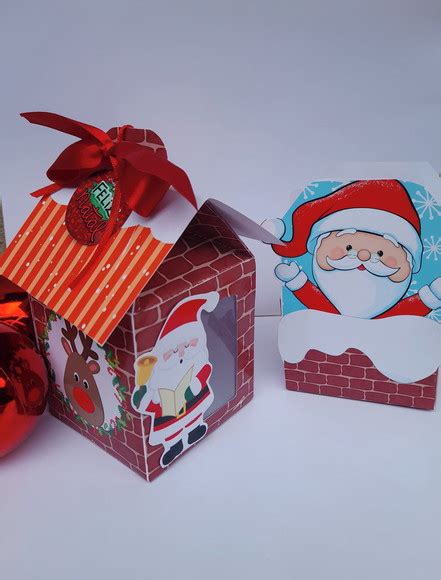 Porta Bombom Papai Noel Chaminé Elo7 Produtos Especiais