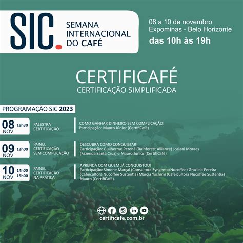 CertifiCafé na Semana Internacional do Café Conectando se a