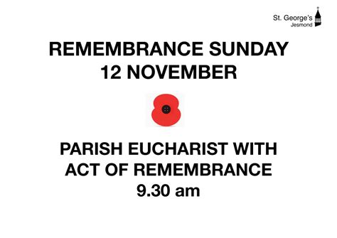 Remembrance Sunday St Georges Jesmond