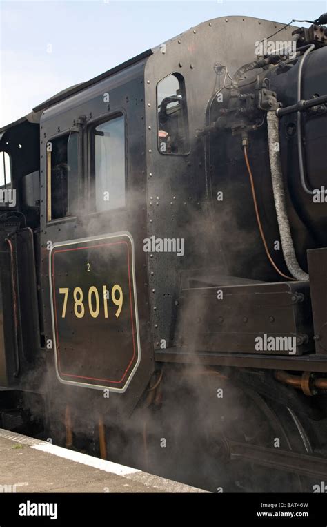 Steam Locomotive Train On The Great Central Railway Arriving At Quorn