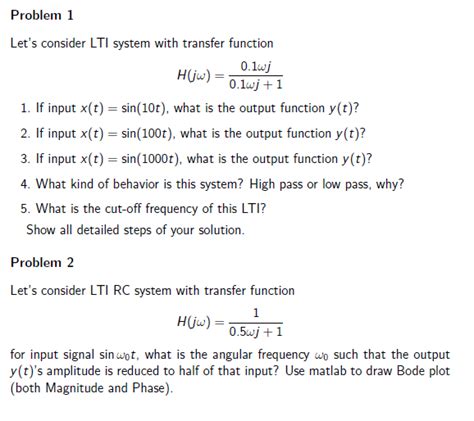 Solved Let S Consider Lti System With Transfer Function Chegg