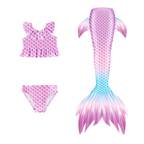 Girls Swimsuits Halter Cute Swimsuits For Teen Girls Bikini Fish Tail Set Bathing Suits Summer