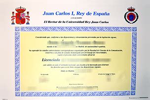 URJC Licenciada Diploma Universidad Rey Juan Carlos Cert