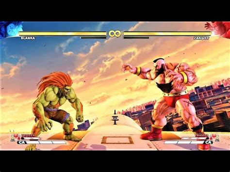 LEVEL 8 Blanka VS Zangief Street Fighter V BATTLE MATCH YouTube