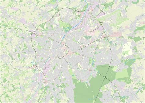 Mapa Vetorial De Bruxelas Bruxelles B Lgica Dados Do Openstreetmap