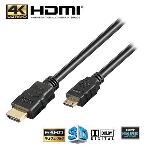 High Speed Hdmi Mini Hdmi Cable 1m