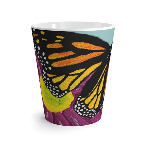 Taza De Latte Del Monarca Taza De La Mariposa Taza De La Flor Taza