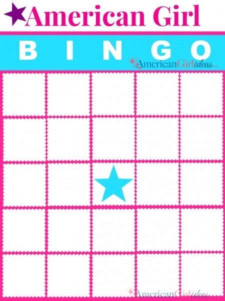 American Girl Bingo Printable