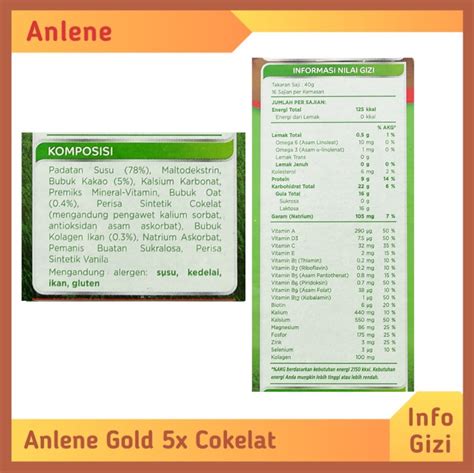 Anlene Gold X Cokelat Susu Bubuk High Kalsium Harga Promo