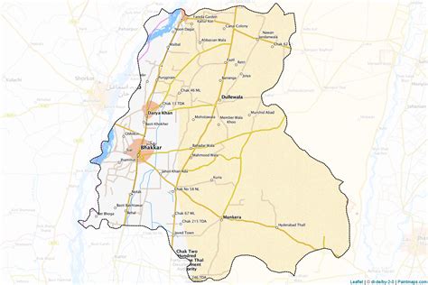 Sample Maps Of Bhakkar Generated With Map Cropping Masking Tool