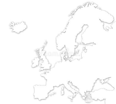 Mapa Fino De Contorno Preto Da Europa Mapa De Contorno Do Continente