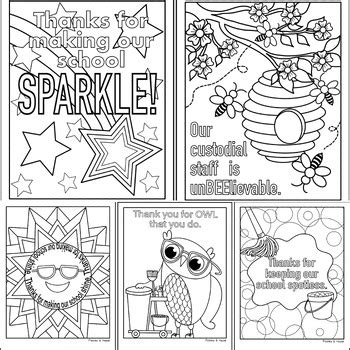 Custodian Appreciation Activity Coloring Pages By Paisley And Hazel