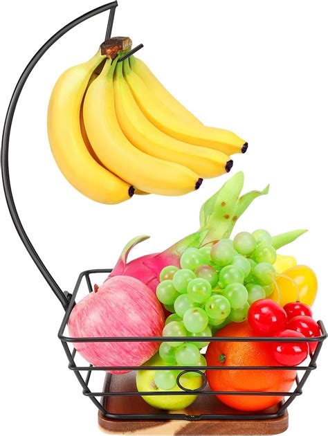 Amazon Dinette Decor Fruit Bowl With Banana Hanger Fruit Basket