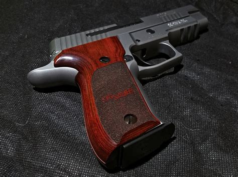 Sold Factory Grips Sig Sauer P Rosewood Textured W Logo Ds Sa