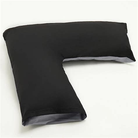 Orthopaedic V Shaped Pillow With 2 Tone Reversible Pillowcase Extra Cushioning Support For Head