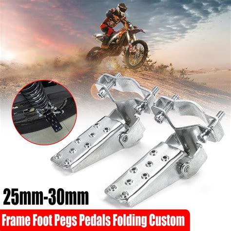 Buy Pcs Sliver Universal Motorcycle Motor Bike Folding Footrests