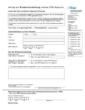 Ausf Llbar Online Portal Rz Htw Berlin Antrag Auf Wiederherstellung
