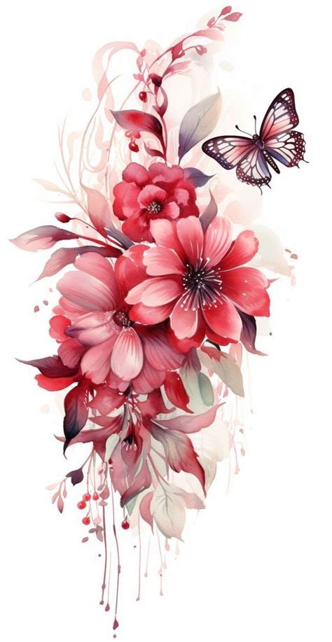 Pin By Lotus On Flowers Watercolor Flowers Pattern Flower Art