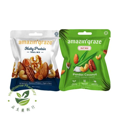 AMAZIN GRAZE Pandan Coconut Nut Mix Nutty Protein Trail Mix 30G