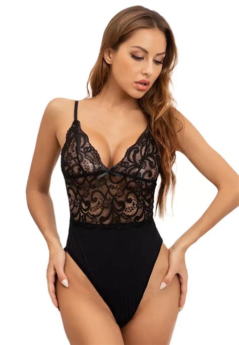 Buy Lycka Ldb4202 Lady One Piece Sexy Lace Bodysuit Pajamas Nightwear