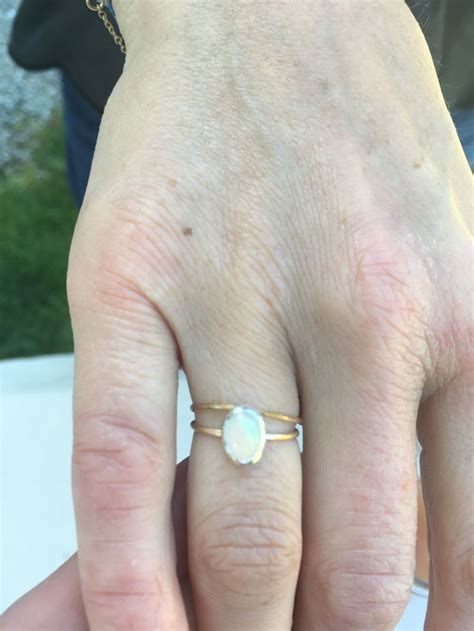 Gold Filled Sterling Silver And Opal Ring Handmade By Keeha Jewelry