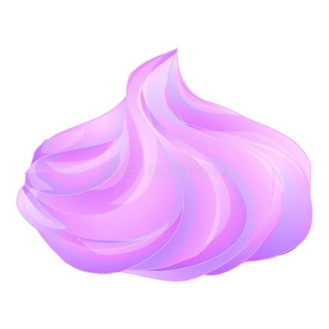 Creme Meringue Icon Cartoon Vector Cream Cake Stock Vector