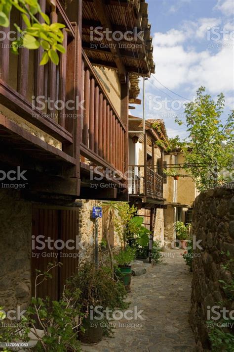 A Pretty Little Lane In The Old Village Of Kakopetriá In The Foothills