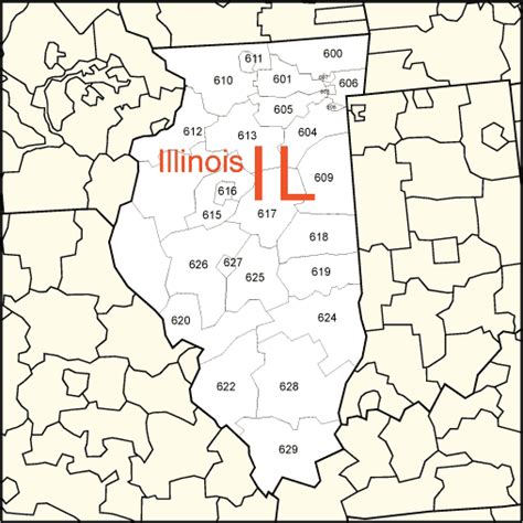 Illinois County Zip Code Map United States Map