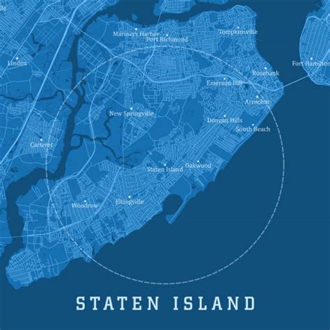 Staten Island Street Map Stock Vectors Istock