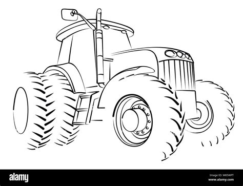 Drawing Tractor Hi Res Stock Photography And Images Alamy