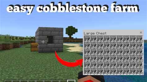 EASIEST Cobblestone Farm In Minecraft Pe 1 20 1 19 Cobblestone Farm