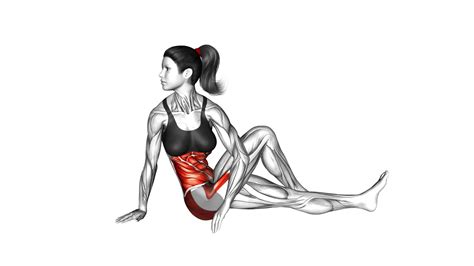 Seated Knee Up Rotation Stretch Female Exercise Guide Tips