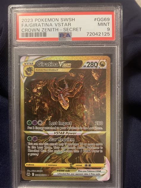 Pokemon Giratina VSTAR Gold Crown Zenith GG69 GG70 PSA 9 MINT