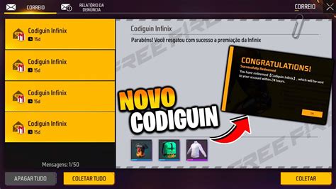 NOVO CODIGUIN COMO RESGATAR O NOVO CODIGUIN FF 2023 CODIGUIN INFINITO