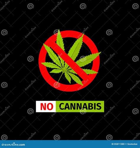 No Cannabis Sign Vector Illustration 85811380