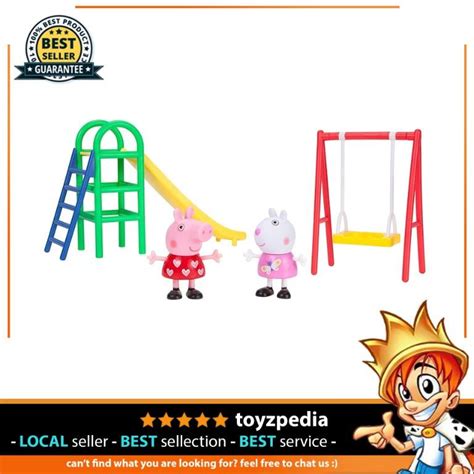 Peppa Pig Playground Fun Playset 4 Pieces Includes Peppa Suzy